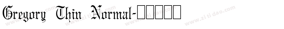 Gregory Thin Normal字体转换